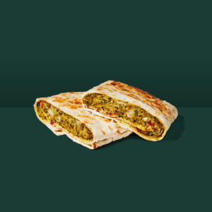 Certified Vegan Spicy Falafel Pocket on a green background