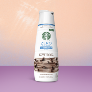 Starbucks zero sugar creamer chocolate flavor bottle