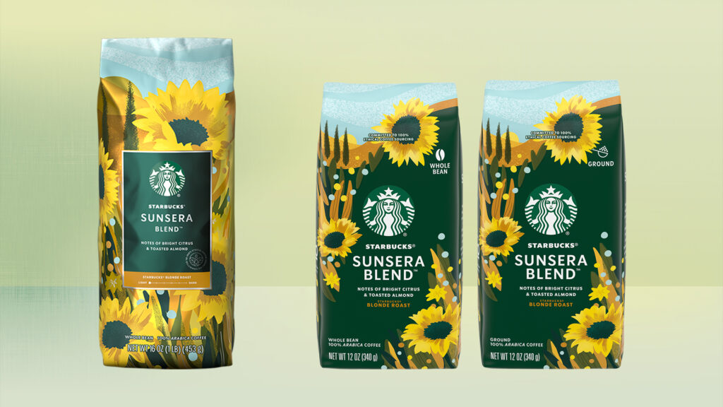 Starbucks Sunsera Blend coffee packaging
