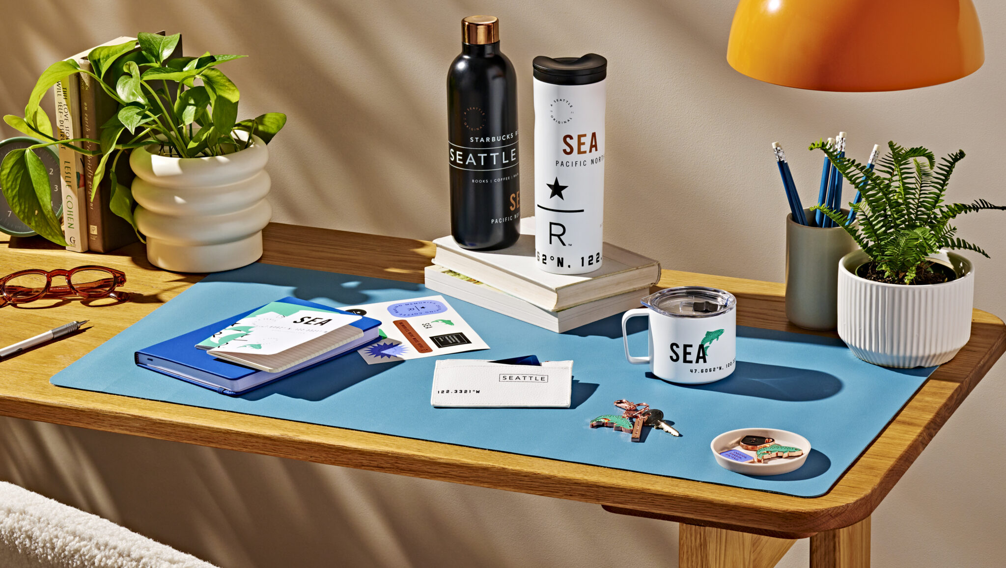 **Alt text:** Desk items displayed.