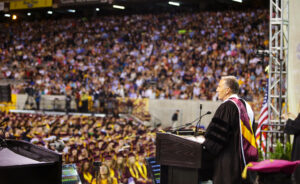 Graduation ceremony speech.